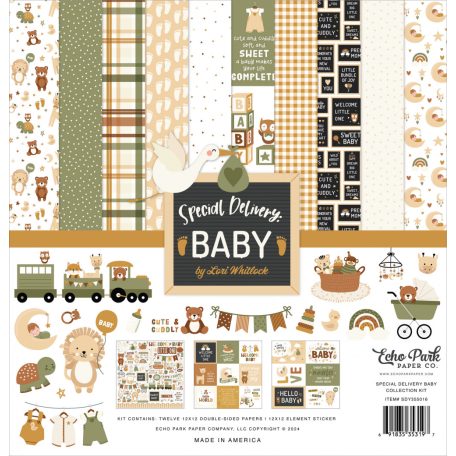 Echo Park Special Delivery Baby Scrapbook papírkészlet 12" (30 cm) Collection Kit (1 csomag)