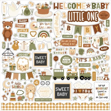 Echo Park Special Delivery Baby Matrica 12" (30 cm) Cardstock Stickers (1 ív)