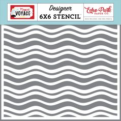   Echo Park A Magical Voyage Sea Waves Stencil 6" (15 cm) Designer Stencil (1 db)