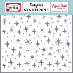   Echo Park A Magical Voyage Sparkly Stencil 6" (15 cm) Designer Stencil (1 db)