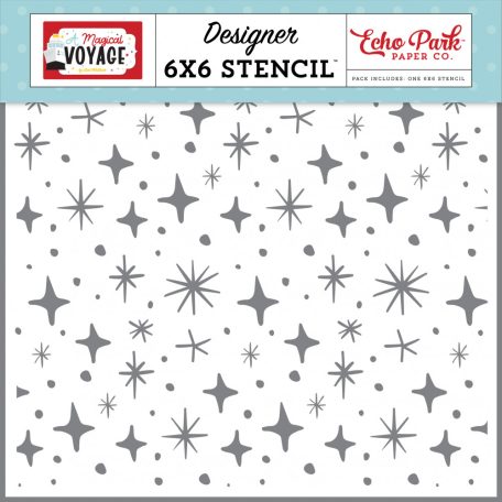 Echo Park A Magical Voyage Sparkly Stencil 6" (15 cm) Designer Stencil (1 db)