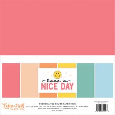   Echo Park Have A Nice Day Papírkészlet 12" (30 cm) Coordinating Solids Paper Pack (6 lap)