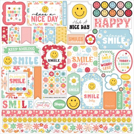 Echo Park Have A Nice Day Matrica 12" (30 cm) Cardstock Stickers (1 ív)