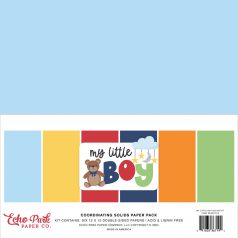   Echo Park My Little Boy Papírkészlet 12" (30 cm) Coordinating Solids Paper Pack (6 lap)