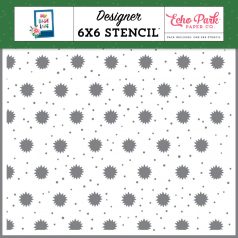   Echo Park My Best Life Sparkle And Shine Stencil 6" (15 cm) Designer Stencil (1 db)