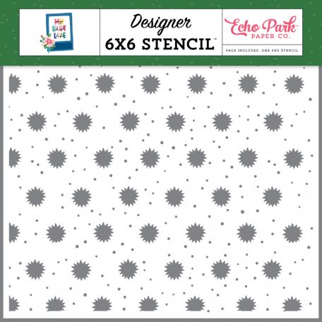 Echo Park My Best Life Sparkle And Shine Stencil 6" (15 cm) Designer Stencil (1 db)