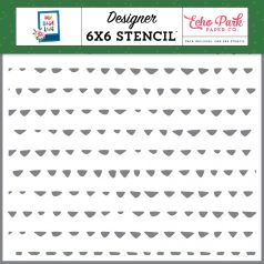   Echo Park My Best Life Quirky Triangles Stencil 6" (15 cm) Designer Stencil (1 db)