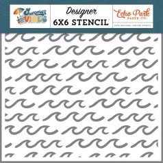   Echo Park Summer Vibes Summer Waves Stencil 6" (15 cm) Designer Stencil (1 db)