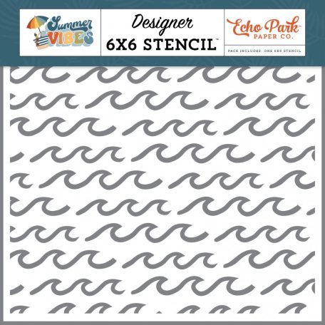 Echo Park Summer Vibes Summer Waves Stencil 6" (15 cm) Designer Stencil (1 db)