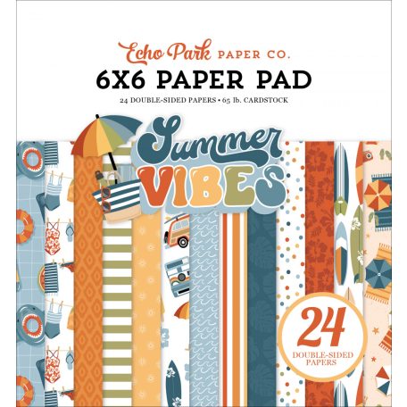 Echo Park Summer Vibes Scrapbook papírkészlet 6" (15 cm) Paper Pack (24 lap)