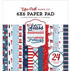   Echo Park Stars And Stripes Forever Scrapbook papírkészlet 6" (15 cm) Paper Pack (24 lap)