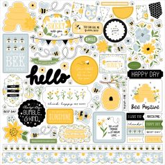   Echo Park Happy As Can Bee Matrica 12" (30 cm) Cardstock Stickers (1 ív)