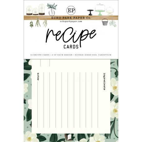 Echo Park Home Again Receptkártya  Recipe Cards (12 lap)