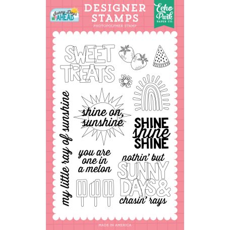 Echo Park Sunny Days Ahead Shine Shine Shine Szilikonbélyegző Clear Stamps (1 db)