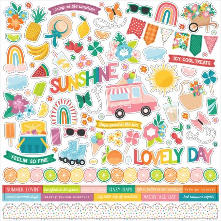 Echo Park Sunny Days Ahead Matrica 12" (30 cm) Cardstock Stickers (1 ív)