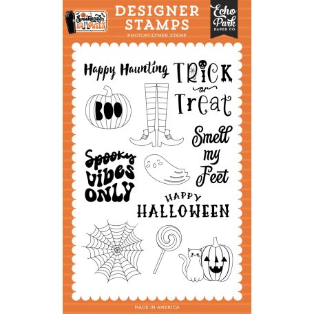 Echo Park Spooktacular Halloween Spooky Vibes Only Szilikonbélyegző Clear Stamps (1 db)