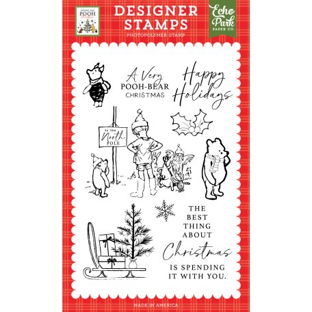 Echo Park Winnie The Pooh Christmas Very Pooh Bear Christmas Szilikonbélyegző Clear Stamps (1 db)