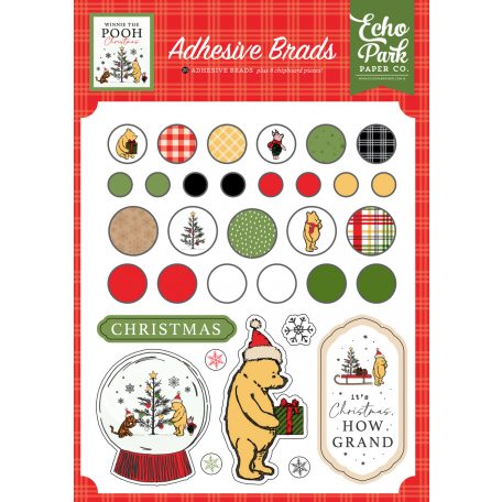 Echo Park Winnie The Pooh Christmas Díszítőelem Adhesive Brads (1 csomag)