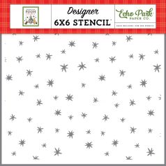   Echo Park Winnie The Pooh Christmas Spending Time With You Stars Stencil 6" (15 cm) Designer Stencil (1 db)