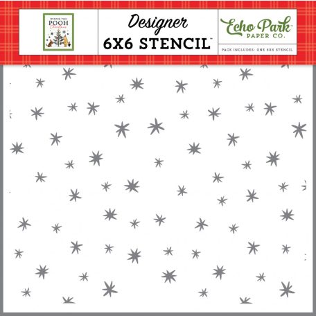 Echo Park Winnie The Pooh Christmas Spending Time With You Stars Stencil 6" (15 cm) Designer Stencil (1 db)