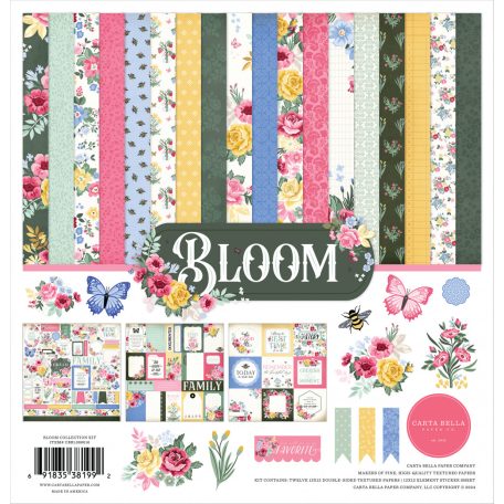 Carta Bella Bloom Scrapbook papírkészlet 12" (30 cm) Collection Kit (1 csomag)