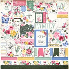   Carta Bella Bloom Matrica 12" (30 cm) Cardstock Stickers (1 ív)