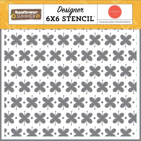 Carta Bella Sunflower Summer Bloom And Grow Stencil 6" (15 cm) Designer Stencil (1 db)