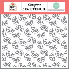   Carta Bella Fruit Stand Freshly Sliced Fruit Stencil 6" (15 cm) Designer Stencil (1 db)