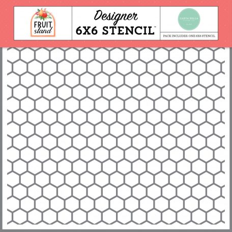 Carta Bella Fruit Stand Sweet As Honeycomb Stencil 6" (15 cm) Designer Stencil (1 db)