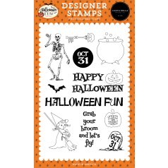   Carta Bella Halloween Fun Grab Your Broom Szilikonbélyegző Clear Stamps (1 db)