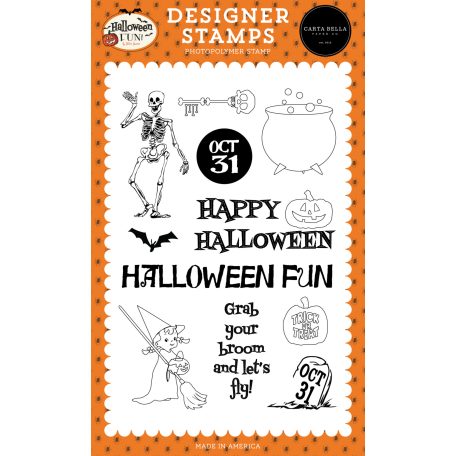 Carta Bella Halloween Fun Grab Your Broom Szilikonbélyegző Clear Stamps (1 db)