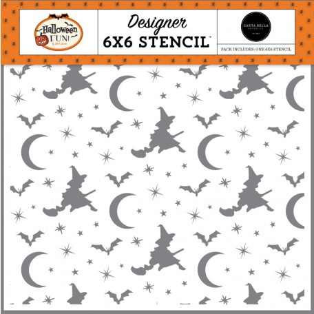 Carta Bella Halloween Fun Witches Night Out Stencil 6" (15 cm) Designer Stencil (1 db)