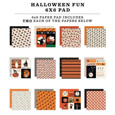 Carta Bella Halloween Fun Scrapbook papírkészlet 6" (15 cm) Paper Pack (24 lap)