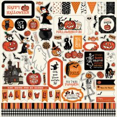   Carta Bella Halloween Fun Matrica 12" (30 cm) Cardstock Stickers (1 ív)