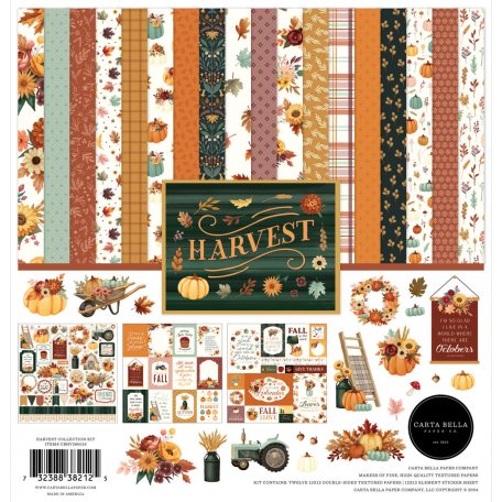 Carta Bella Harvest Scrapbook papírkészlet 12" (30 cm) Collection Kit (1 csomag)