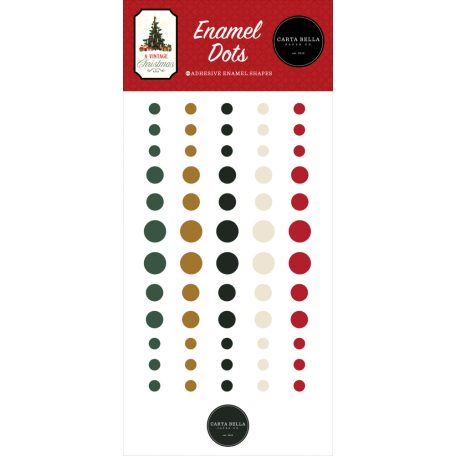 Carta Bella A Vintage Christmas Díszítőelem Enamel Dots (1 csomag)