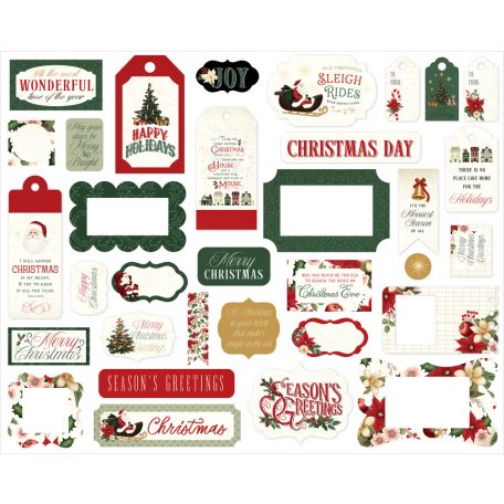 Carta Bella A Vintage Christmas Kivágatok Frames & Tags (1 csomag)