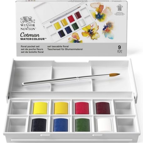 Winsor&Newton Floral Pocket Set Akvarellfesték készlet Cotman Watercolour (8 szín)