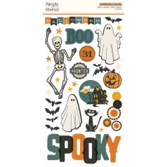   Simple Stories Simple Vintage Scary Stories Chipboard matrica Chipboard Stickers  1 ív