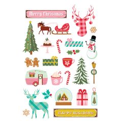 Simple Stories Snow Pine Lodge Matrica Sticker Book 12 ív