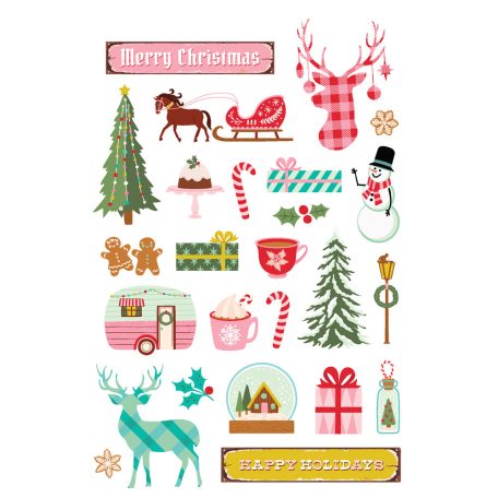 Simple Stories Snow Pine Lodge Matrica Sticker Book 12 ív