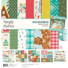   Simple Stories Snow Pine Lodge Scrapbook papírkészlet Collection Kit 12" (30 cm) 1 csomag