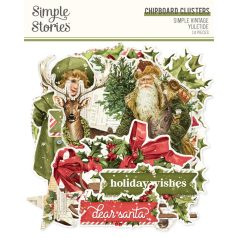   Simple Stories Simple Vintage Yuletide Chipboard Chipboard Clusters 1 csomag