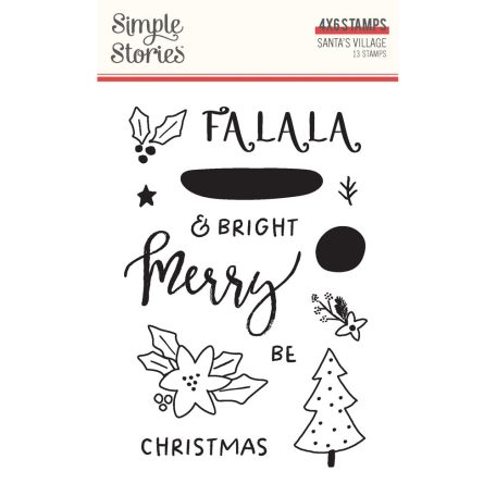 Simple Stories Santa's Village Szilikonbélyegző Clear Stamps 1 csomag