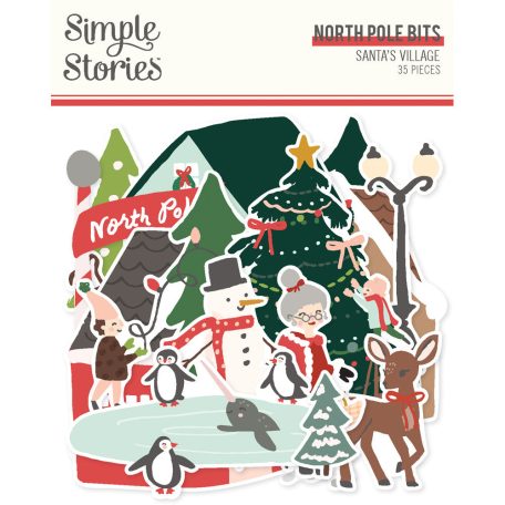 Simple Stories Santa's Village Kivágatok North Pole Bits & Pieces 1 csomag