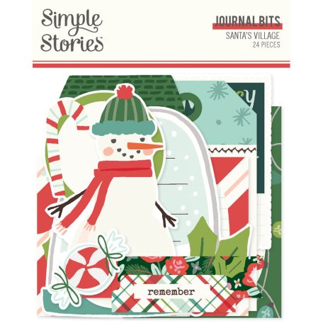 Simple Stories Santa's Village Kivágatok Journal Bits & Pieces 1 csomag