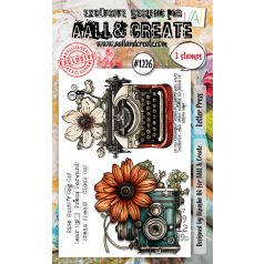   AALL & CREATE Letter Press Szilikonbélyegző Stamp Set A6 1 db