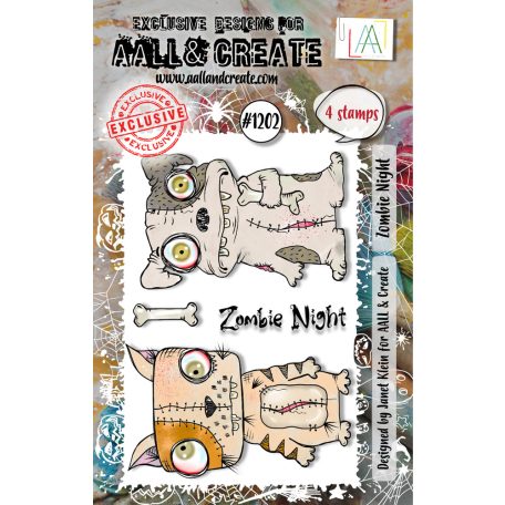 AALL & CREATE Zombie Night Szilikonbélyegző Stamp Set A7 1 db