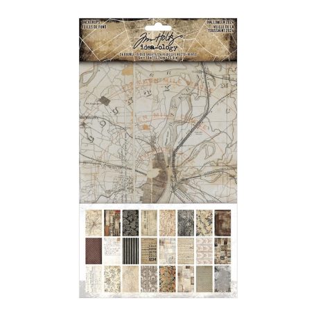 Tim Holtz Papírkészlet  Backdrops Idea-ology Tim Holtz Halloween (1 csomag)