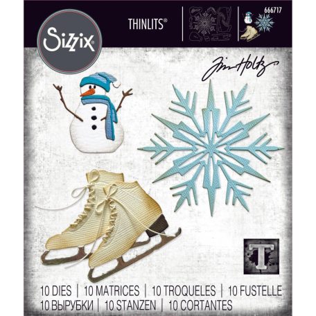 Sizzix Winter Wishes Vágósablon Tim Holtz Thinlits Die Set  (1 csomag)